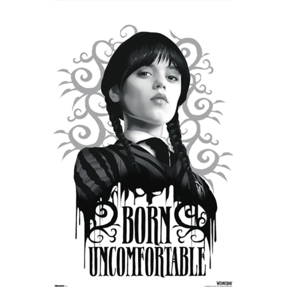 Wednesday Addams Born Uncomfortable Season 2 Poster Jenna Ortega 22.375x34‎